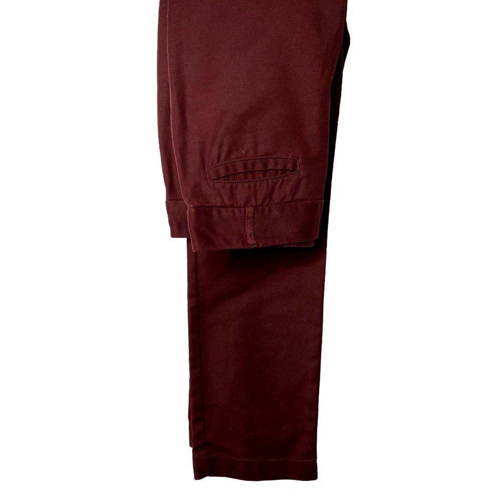 Dalia Collection Burgundy Straight Leg Pants Jeans Sz 4 Cotton Stretch